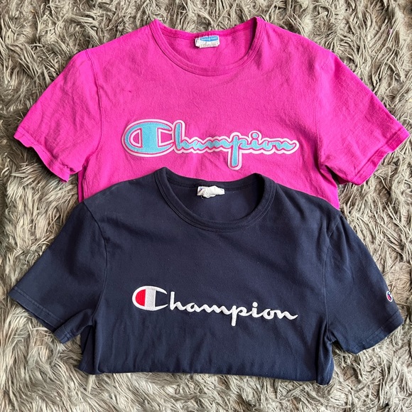 Champion Navy Blue and Pink Shirt Bundle Size Small - Picture 1 of 6